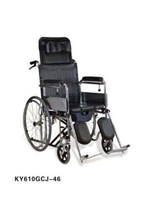 Tuvaletli Tekerlekli Sandalye Ayakları Kalkar Tekerlekli Sandalye