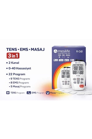 TENS EMS Masaj Cihazı 3’ü 1 Arada Elektro Terapi Cihazı R-C4D