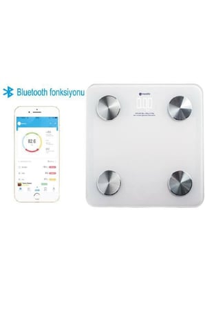 Vücut Analiz Baskülü (yağ-kas-kemik-kolari-bm) Bluetooth Özellikli