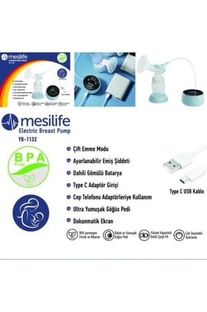 Elektrikli Göğüs Süt Pompası, USB Şarjlı