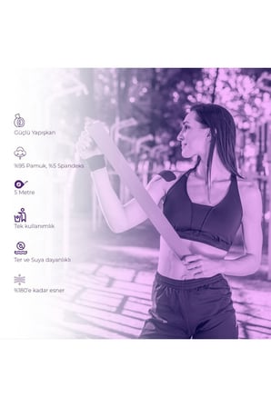 Well Sarı Spor Ve Terapi Bandı, Sport Tape Tape, Sporcu Kas Ağrı Bandı