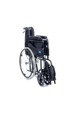 Ky809bj Siyah Kumaş Standart Transfer Refakatçı Frenli Tekerlekli Sandalye