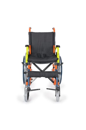 Çocuk Tekerlekli Sandalye | 35 cm Oturum, Kompakt Çelik Şase, Güvenlikli DM-312 Kids