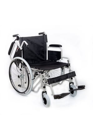 Tekerlekli Sandalye | 60 cm Geniş Oturum, Çift Makaslı Çelik Şase DM-312