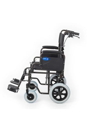 Transfer Tekerlekli Sandalye | Refakatçi Frenli, Patlamaz Tekerlekli DM-327 Mini 50cm