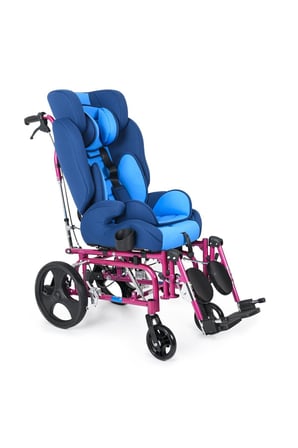 Pediatrik Tekerlekli Sandalye |Yatarlı Sırt,Tilt Özellikli,Emniyet Kemerli KY958LC-C-35