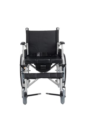 Tekerlekli Sandalye | WC Özellikli, 45cm Oturma Genişliği, Refakatçi Frenli, Çelik Gövde DM-545