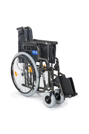 Tekerlekli Sandalye | 55 cm Geniş Oturum, Çift Makaslı Çelik Şase, DM-312
