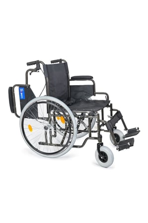 Tekerlekli Sandalye | 55 cm Geniş Oturum, Çift Makaslı Çelik Şase, DM-312