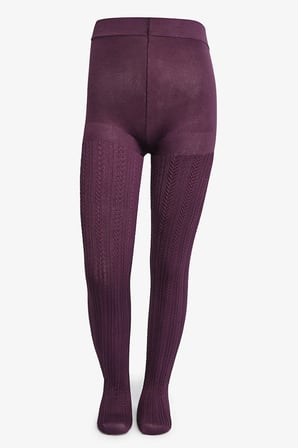 Kız Çocuk Pretty Knit Mor Külotlu Çorap