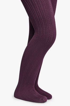 Kız Çocuk Pretty Knit Mor Külotlu Çorap