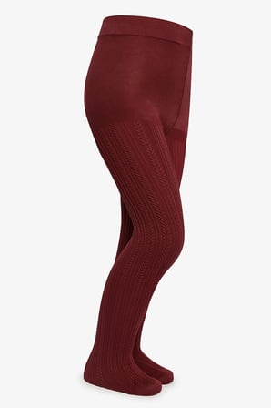 Kız Çocuk Pretty Knit Şarap Rengi Külotlu Çorap