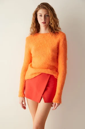Fashion Turuncu File Külotlu Çorap