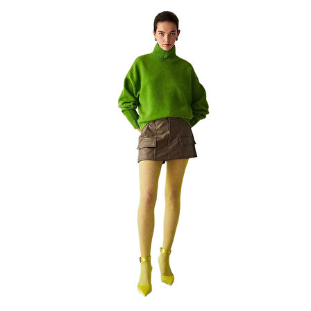 Penti Kadın Fashion File Desenli Külotlu Çorap