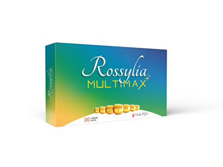 Rossylia MultiMax Omega-3, Folik Asit, İyot, B12 içeren Multivitamin ve Multimineral 30 Kapsül