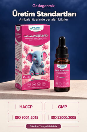 Gaslagenmix Melisa, Rezene ve Papatya Dahil 6 Bitkisel Ekstre 20 ml