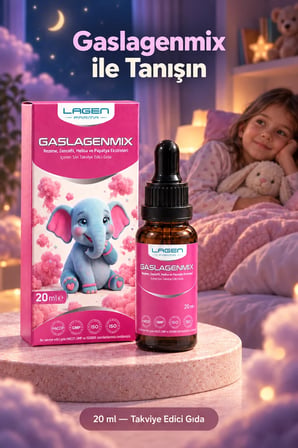 Gaslagenmix Melisa, Rezene ve Papatya Dahil 6 Bitkisel Ekstre 20 ml
