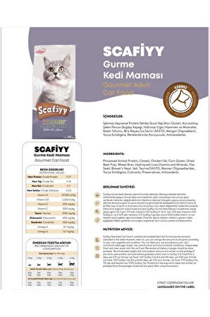 Scafiyy Gurme Yetişkin Kedi Maması 15 Kg