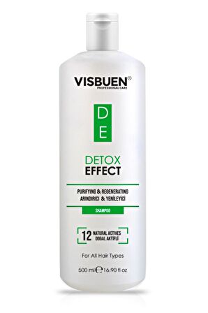 Detox Etkili 12 Doğal Aktifli Arındırıcı Onarıcı ve İşlem Öncesi Sonrası Koruyucu Tuzsuz Şampuan