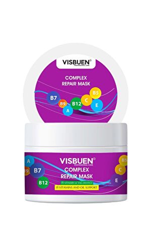 Complex Onarım Saç Maskesi 15 Doğal Aktifli Besleyici Güçlendirici ve Nemlendirici Bakım Butter