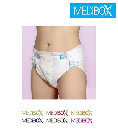 MEDIBOX Yetişkin Bel Bantlı Hasta Bezi Orta Boy Medium 120 Adet Erkek Kadın - 4 Paket