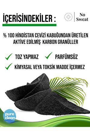 No Sweat Aktif Karbon Kedi Kumu Koku Giderici 5'lİ Paket 125 gr