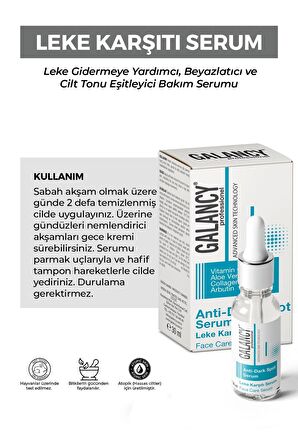 Anti-Dark Leke Serum 30 Ml Arbutin %2 + Vitamin C %5 + Niacinamide %3