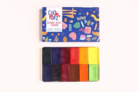 Colorz 12'li Blok Balmumu Pastel Boya Seti