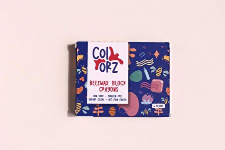 Colorz 6'lı Blok Balmumu Pastel Boya Seti