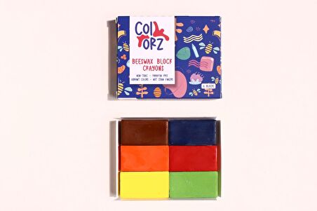 Colorz 6'lı Blok Balmumu Pastel Boya Seti