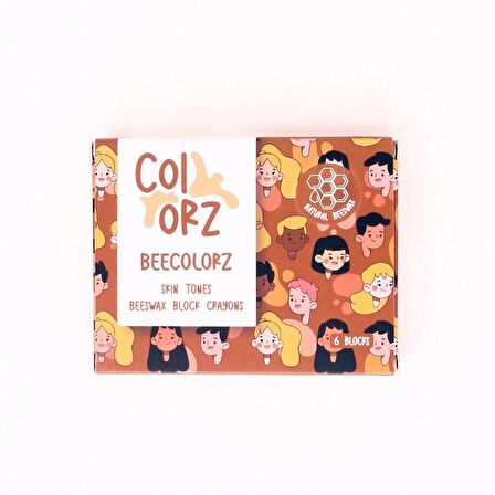 Colorz 6'lı Ten Renkleri Doğal Balmumu Sert Blok Pastel Boya Seti
