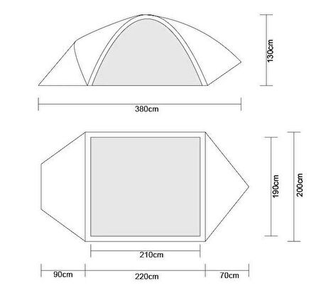 Orcamp Out-3010 Nord 3 Kişilik Çadır Çantalı