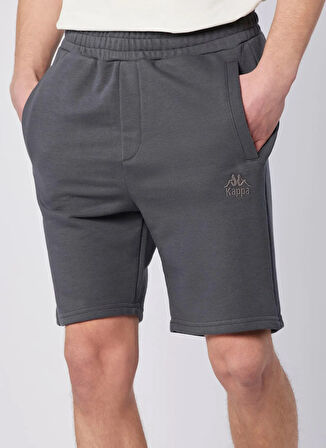 Kappa 351T11W-A3Q AUTHENTIC ELI Antrasit Lastikli Bel Regular Fit Düz Erkek Şort