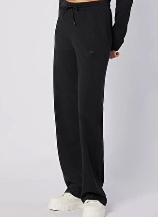 Kappa 311R3LW-005 LEDA PANT Siyah Lastikli Bel Comfort Fit Düz Kadın Eşofman Altı