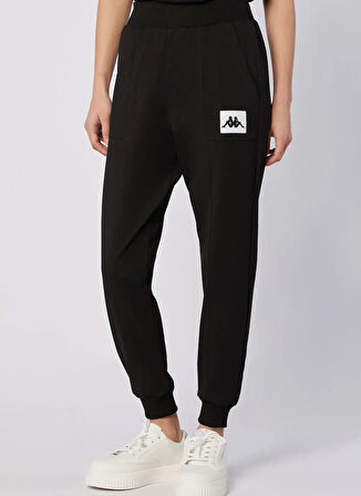 Kappa 311R3MW-005 NADY PANT Siyah Lastikli Bel Regular Fit Düz Kadın Eşofman Altı
