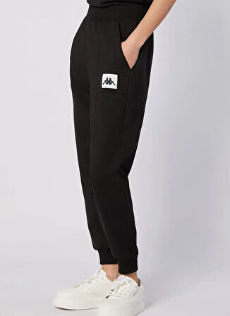 Kappa 311R3MW-005 NADY PANT Siyah Lastikli Bel Regular Fit Düz Kadın Eşofman Altı