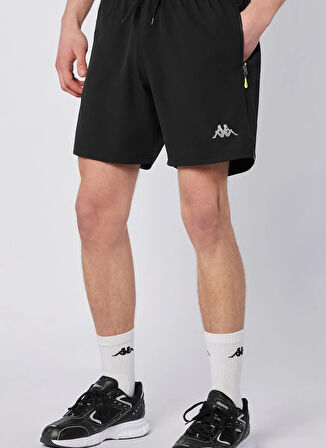 Kappa 382H11W-005 FASTINA SHORT Siyah Lastikli Bel Regular Fit Düz Erkek Şort