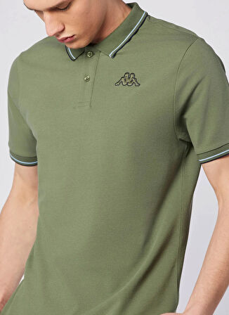 Kappa 311P6GW-AZ5 KORPO EZIO 2 TUR Haki Regular Fit Düz Erkek Polo T-Shirt