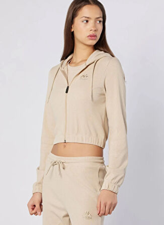 Kappa 382639W-W6F LEDA FULL ZIP Bej Normal Düz Kadın Zip Ceket
