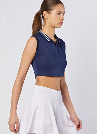 Kappa 33216RW-XMT ELEGANCE POLO TANK Lacivert Crop Düz Kadın Atlet