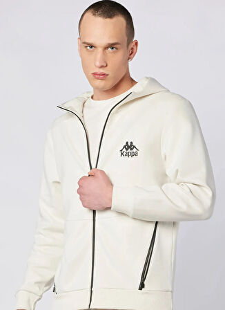 Kappa 382554W-Z8A FABIO FULL ZIP Ekru Normal Düz Erkek Zip Ceket