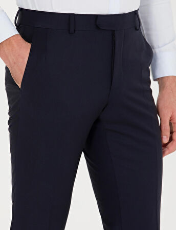 Erkek Slim Fit Kumaş Pantolon-Lacivert | 48