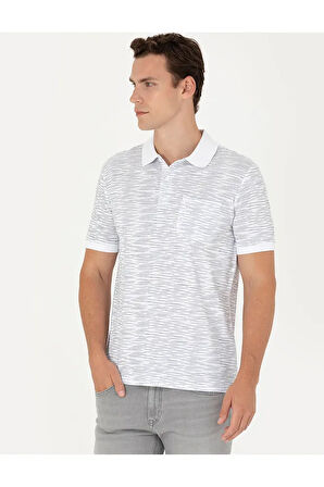 Beyaz Regular Fit Polo Yaka Tişört 50273576-VR013