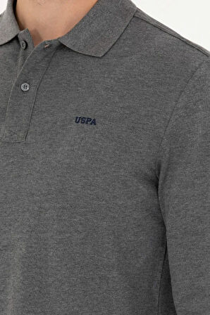U.S. Polo Assn. ERKEK ANTRASİT MELANJ POLO YAKA BASİC SWEATSHİRT G081SZ082.000.1735204