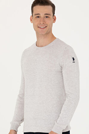 U.S. Polo Assn. Bisiklet Yaka Taş-Melanj Erkek Kazak 1678308