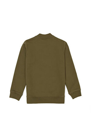 Çocuk Haki Bisiklet Yaka Sweatshirt 50274242-VR027