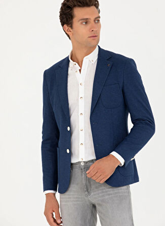 Cacharel Slim Fit Lacivert Erkek Ceket SANTO