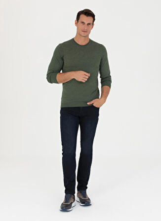 Cacharel Normal Bel Normal Paça Slim Fit Koyu Mavi Erkek Denim Pantolon CLEWERT