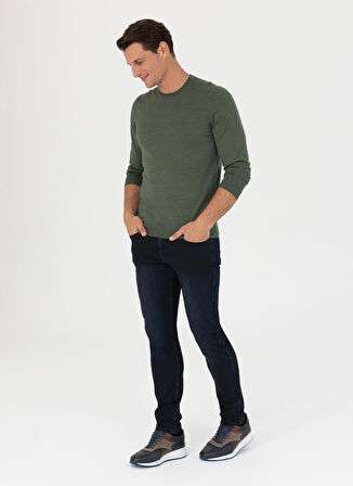 Cacharel Normal Bel Normal Paça Slim Fit Koyu Mavi Erkek Denim Pantolon CLEWERT