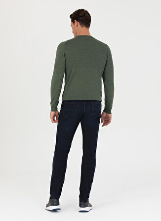 Cacharel Normal Bel Normal Paça Slim Fit Koyu Mavi Erkek Denim Pantolon CLEWERT